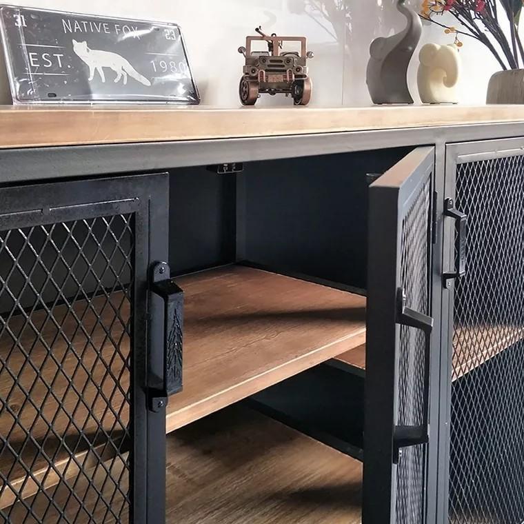 Modern Industrial Metal Sideboard Buffet
