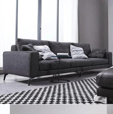 Modern Fabric Sofa with Stilt Legs Design