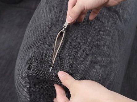 Modern Fabric Sofa with Stilt Legs Design