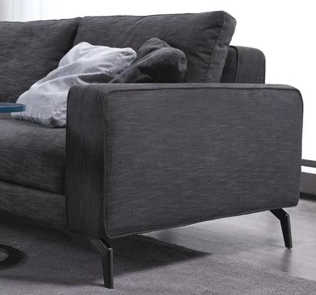 Modern Fabric Sofa with Stilt Legs Design