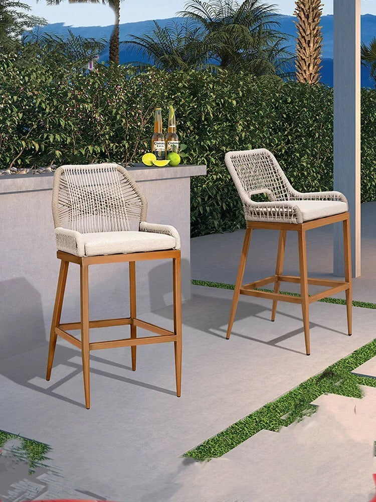 Bess Patio Bar Stool with Cushion