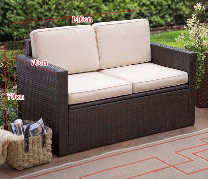 Outdoor Polyethylene Wicker Seating Set