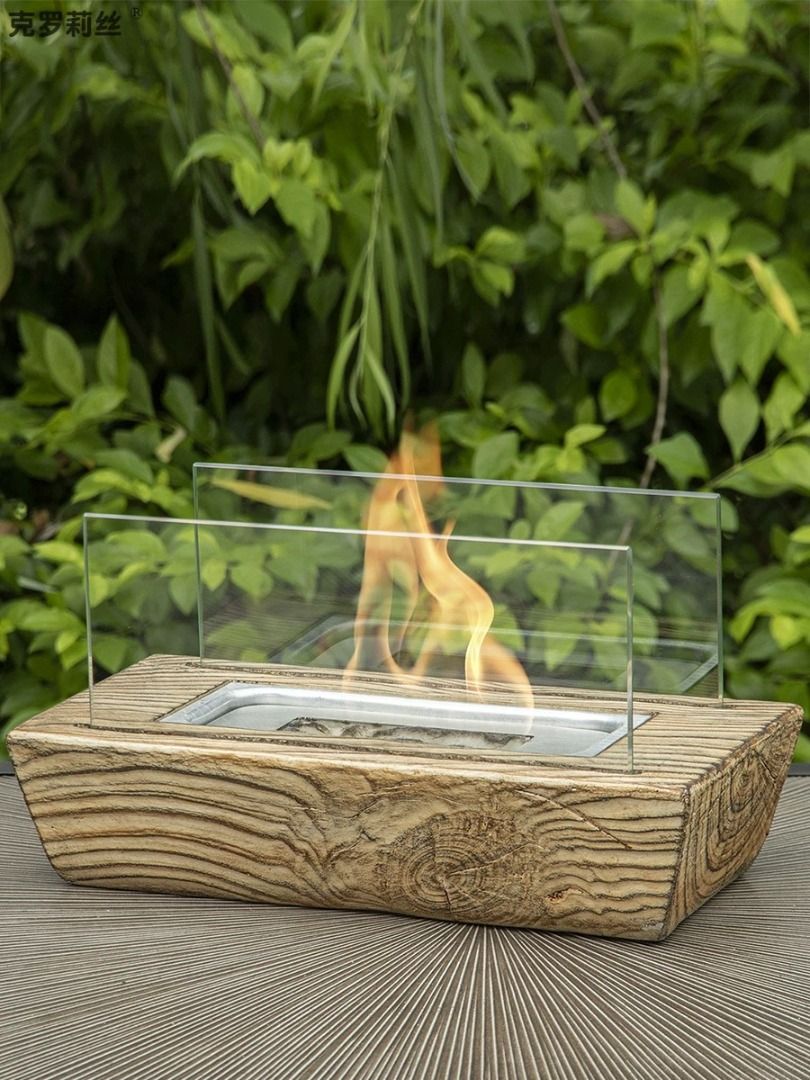 Bio Ethanol Ventless Portable Tabletop Fireplace With Flame Guard
