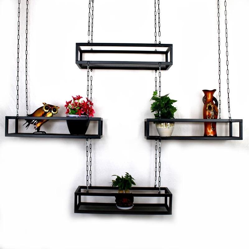 Black Steel Ceiling Hanging Planter