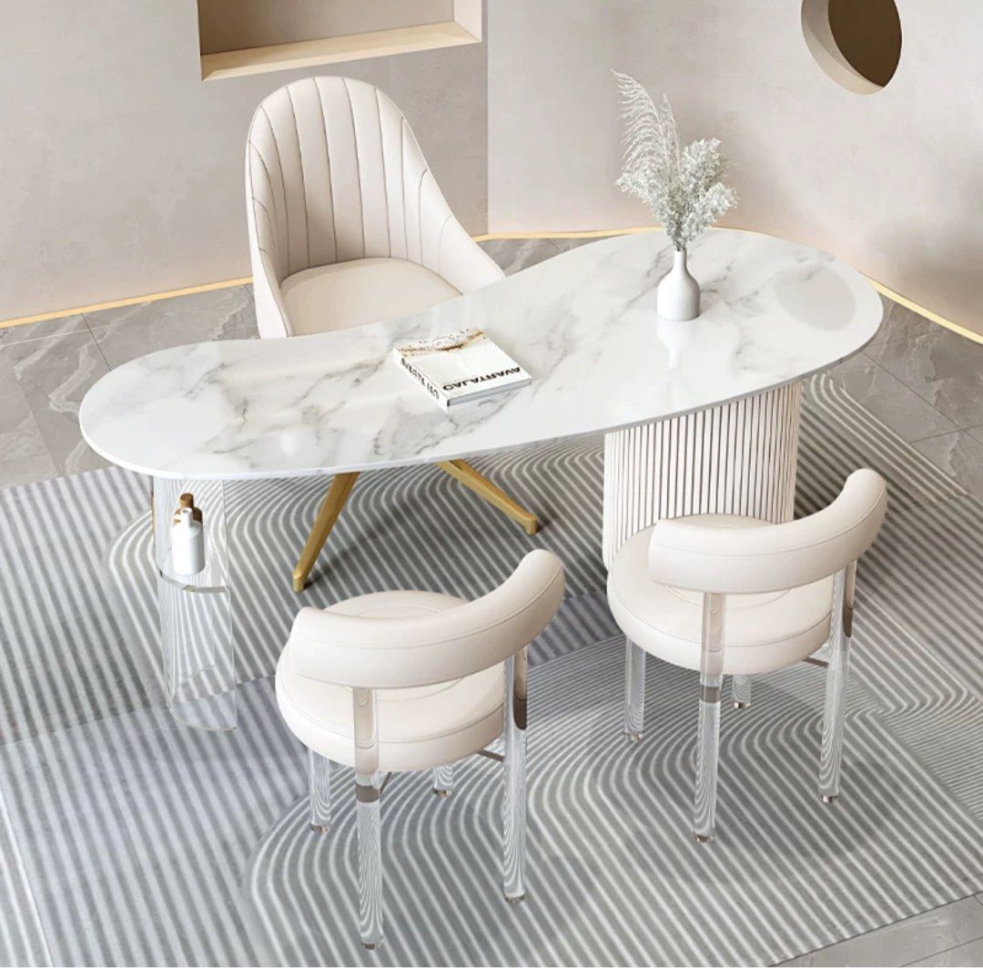 Modern Sintered Stone Study Desk