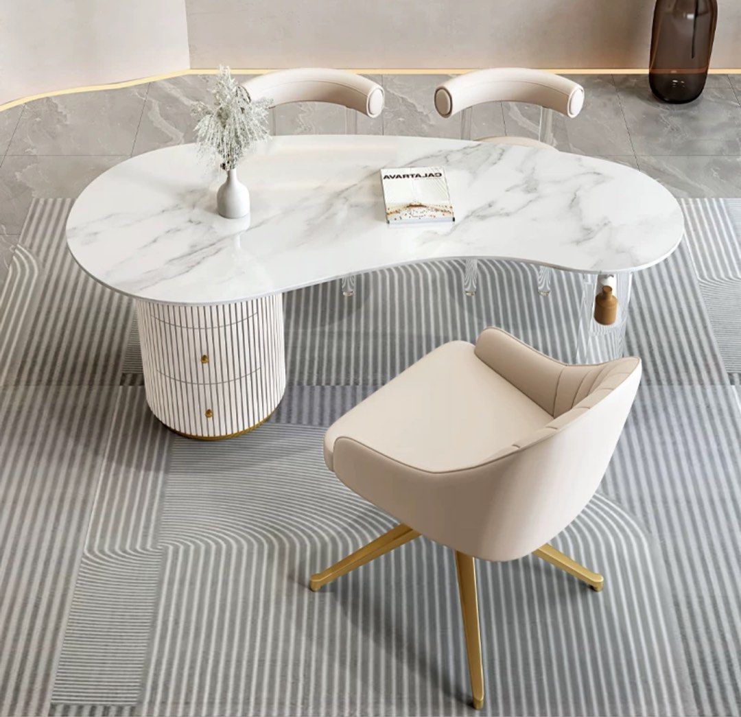 Modern Sintered Stone Study Desk