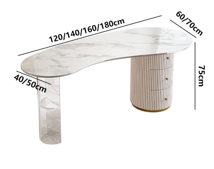 Modern Sintered Stone Study Desk