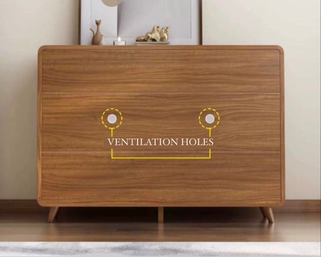 Modern Walnut Shoe Cabinet