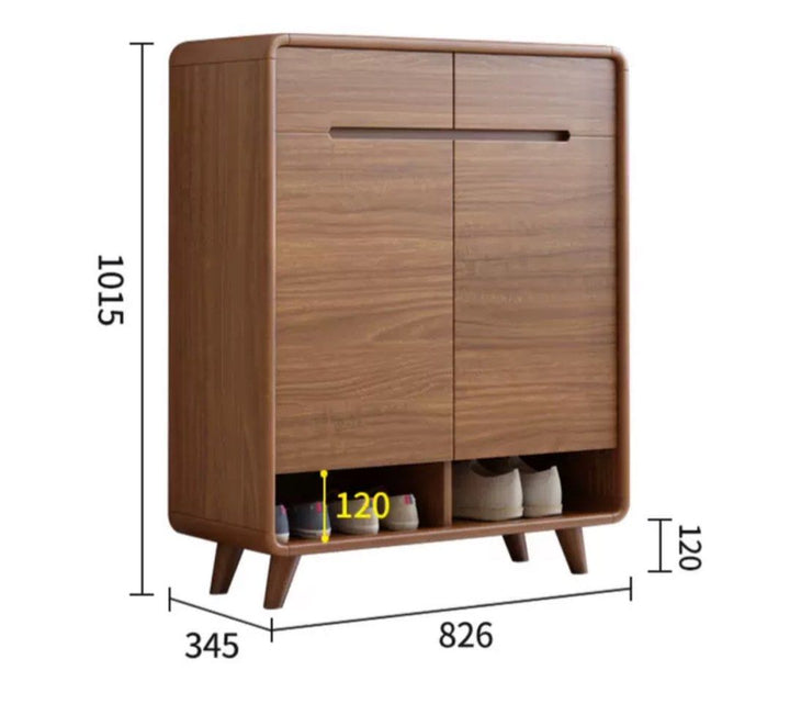 Modern Walnut Shoe Cabinet