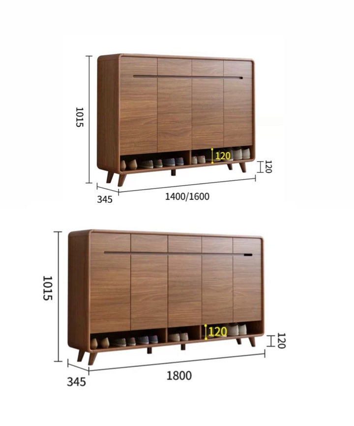 Modern Walnut Shoe Cabinet