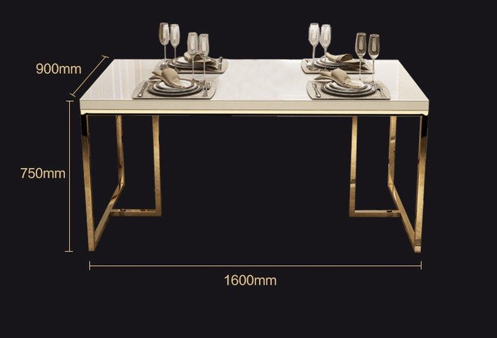 Modern Gold Dining Table Set