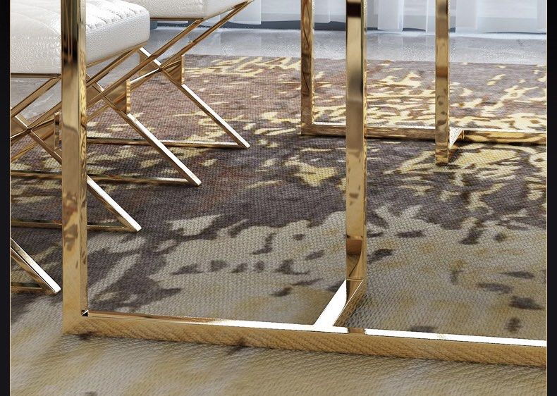 Modern Gold Dining Table Set