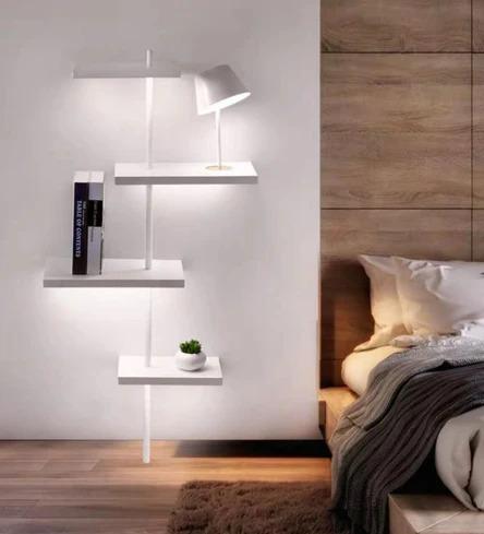 Floating Floor Lamp Shelf Lighting