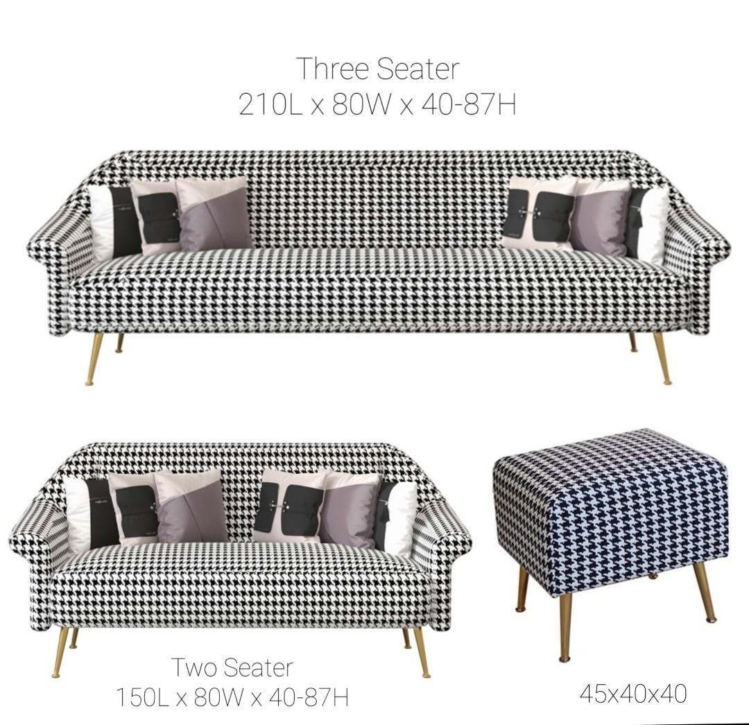 Modern Luxury Houndstooth Chair and Sofa