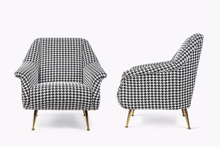 Modern Luxury Houndstooth Chair and Sofa