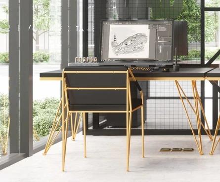 Camila Modern and Sleek Office Work Bench / Office Table / Dining Table / Cafe Table