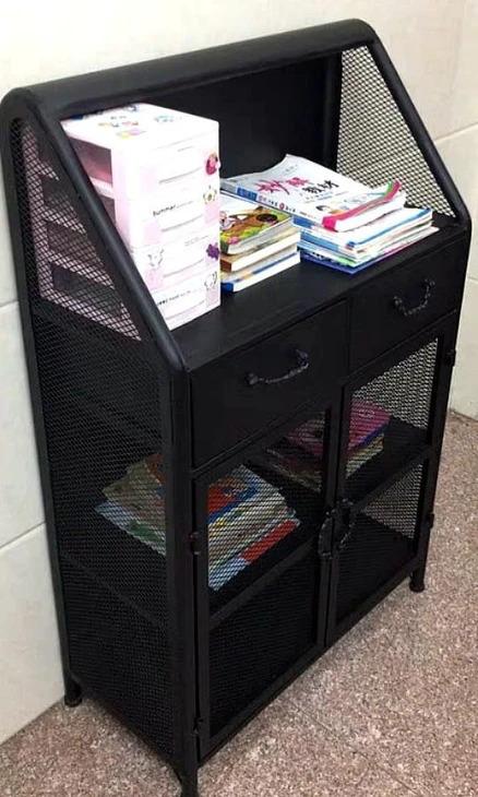 CAMILLA Modern Buffet Sideboard Industrial Metal Wine Cabinet