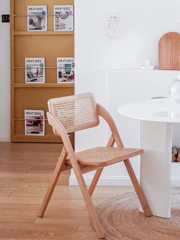 Cane Mesh Folding Chair