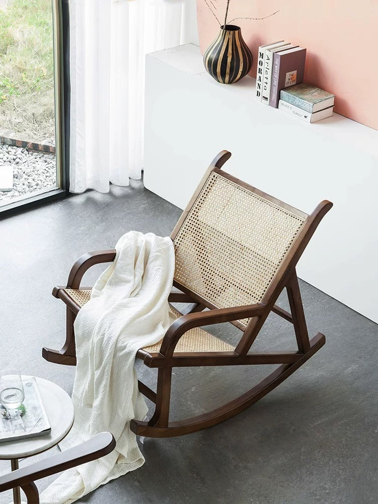 Cane Mesh Rocking Chair