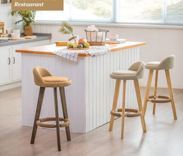 Wood Bar High Stool