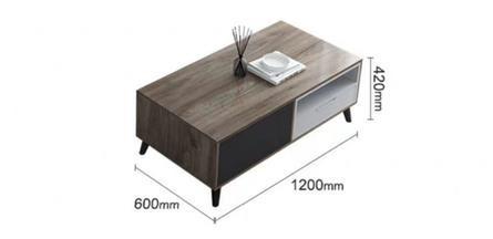 Catalina Industrial Red Oak TV Console / Coffee Table