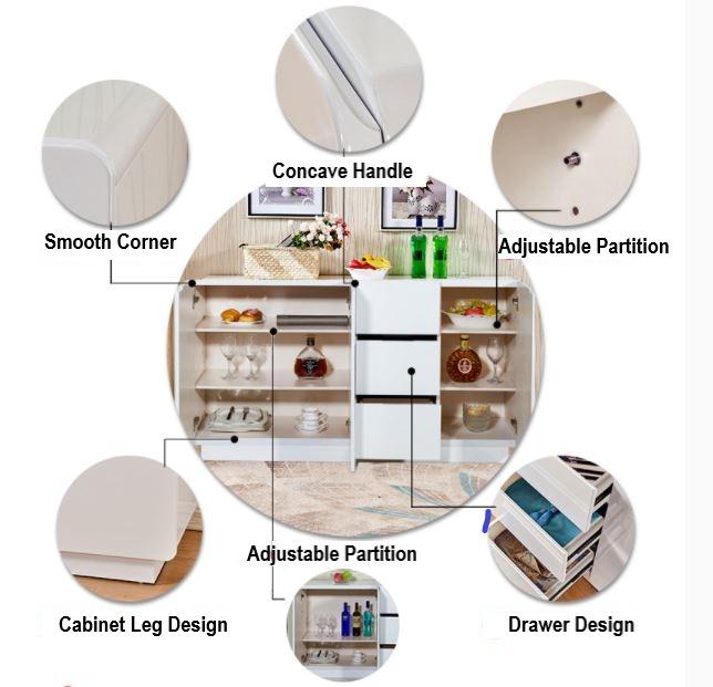 Modern Sideboard Storage Cabinet - High Gloss