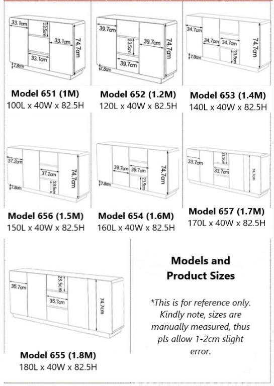 Modern Sideboard Storage Cabinet - High Gloss