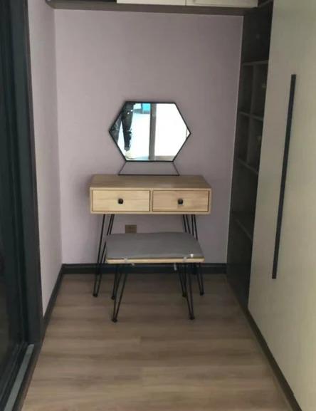 Vintage Scandi Solid Wood Vanity Table Set