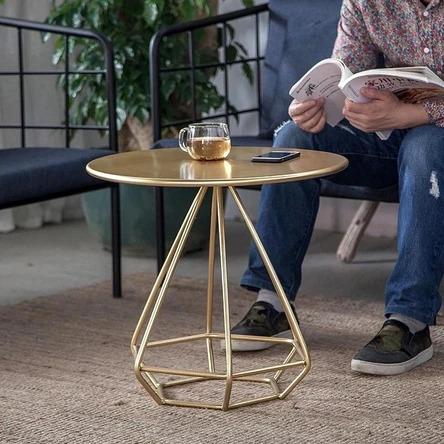 Minimalist Diamond Wireframe Side Table