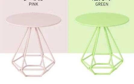 Minimalist Diamond Wireframe Side Table