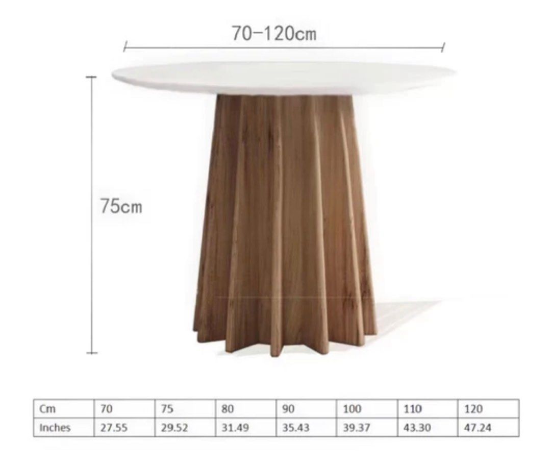 Round Slate Dining Table