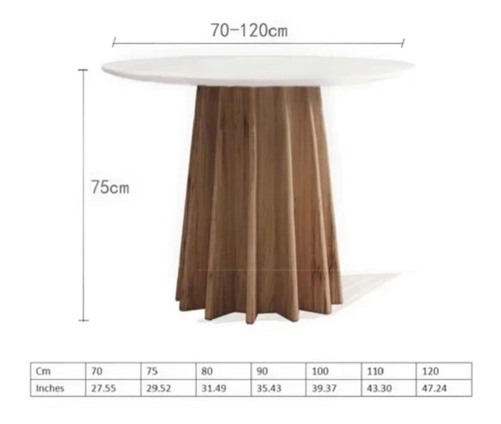 Round Slate Dining Table