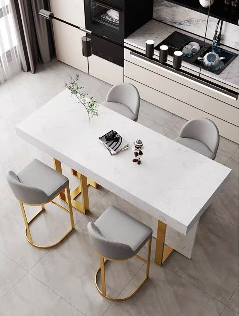 Modern Sintered Stone Bar Table