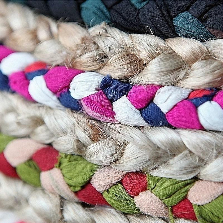 Colorful Upholstered Pouf