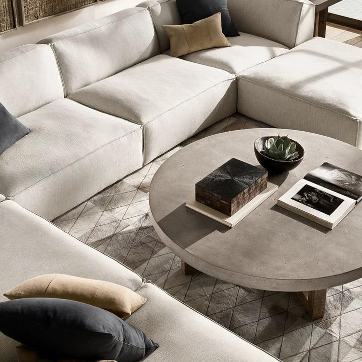 Concreate Cross Legs Coffee Table