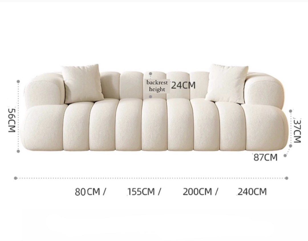 Modern Boucle Sofa