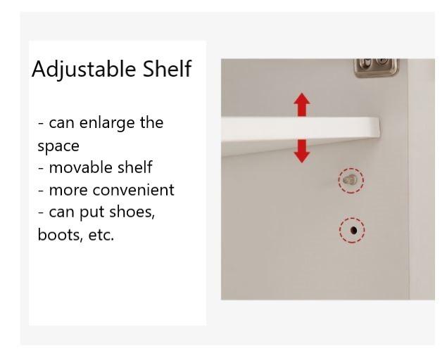 CRYSTAL Modern Entryway Shoe Cabinet - Wood Storage Organizer