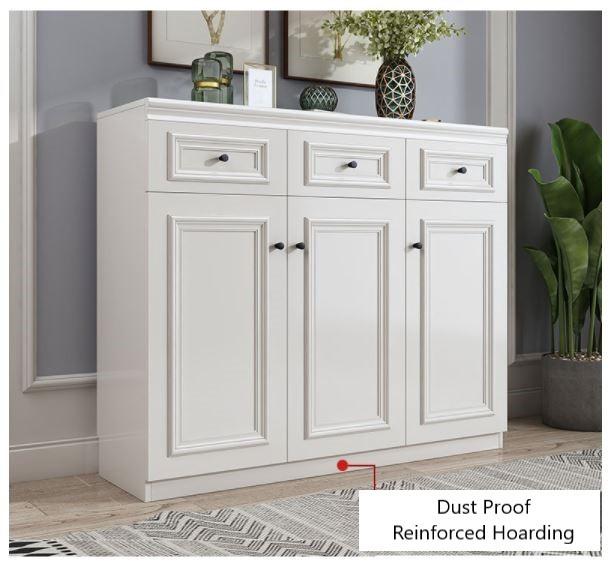 CRYSTAL Modern Entryway Shoe Cabinet - Wood Storage Organizer