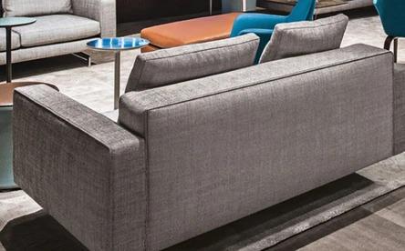 Contemporary Nordic Scandinavian Fabric Down Feather Sofa