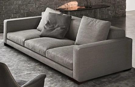 Contemporary Nordic Scandinavian Fabric Down Feather Sofa