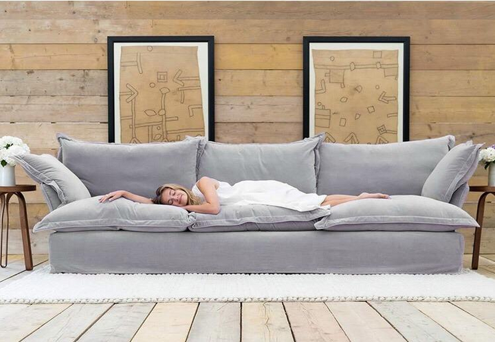 Emilio Velvet Sofa With Ottoman