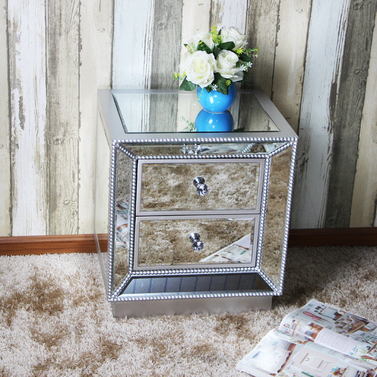 ALAIA Victorian Mirrored Bedside Table