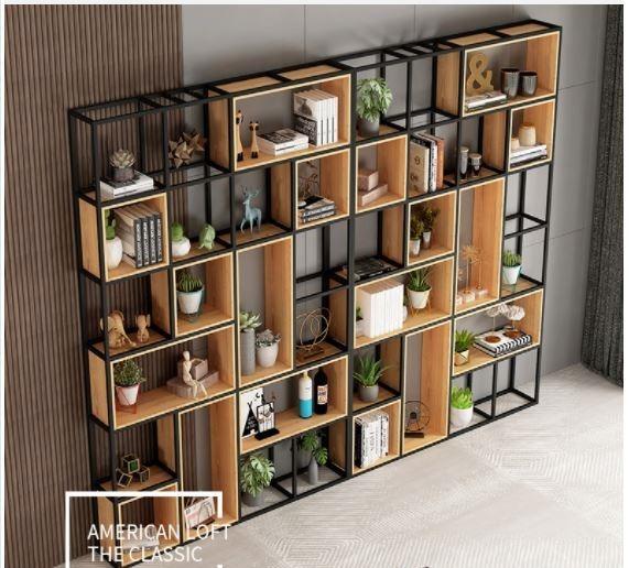 ndustrial  Wood Metal Shelf Partitions - Divider
