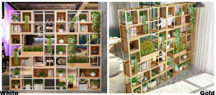 ndustrial  Wood Metal Shelf Partitions - Divider