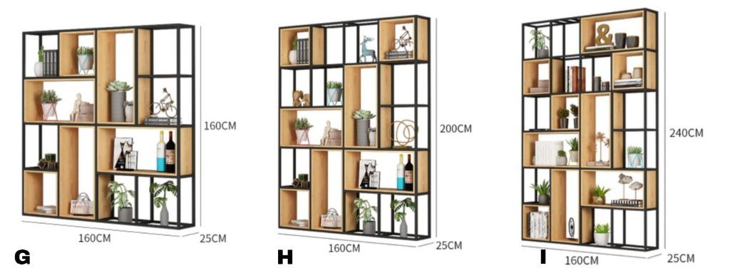 ndustrial  Wood Metal Shelf Partitions - Divider