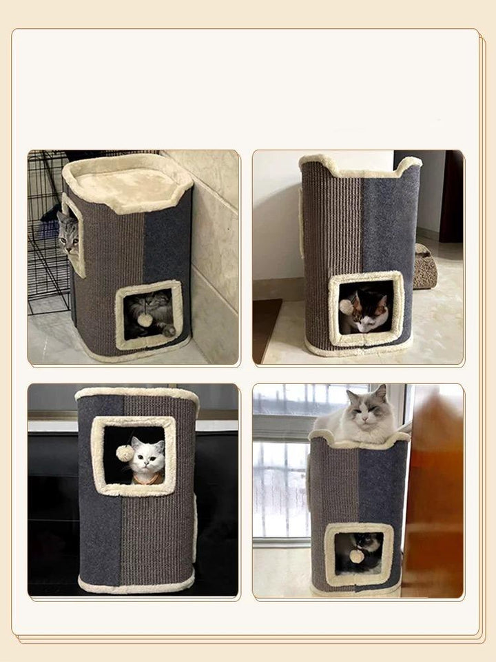 Designer Square Tower Cat Bed