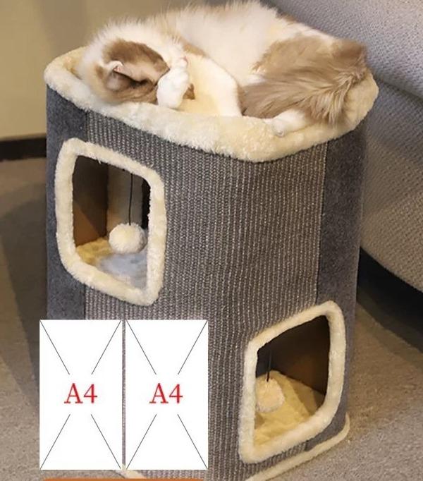 Designer Square Tower Cat Bed