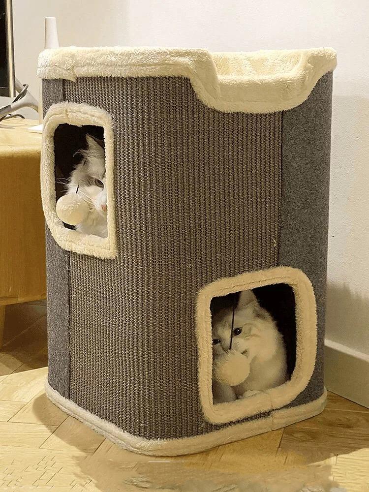 Designer Square Tower Cat Bed