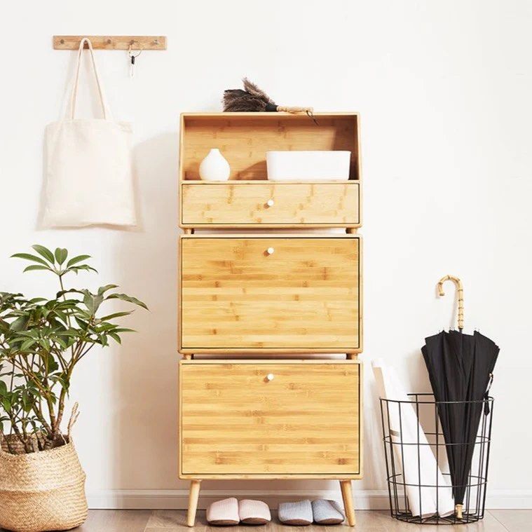 Bamboo Shoe Storage Cabinet