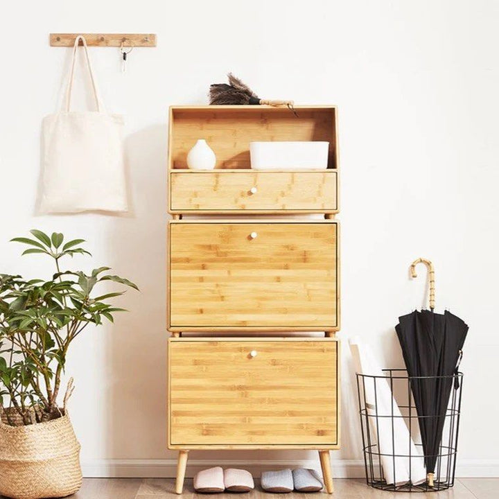 Bamboo Shoe Storage Cabinet